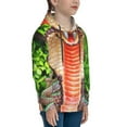 thumbnail image 3 of Kdxio Cobra Snake Pattern Boys Athletic Unisex Boys Girls Hoodie with Pocket Sweatshirts-Small, 3 of 6