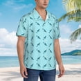 thumbnail image 5 of Daiia Party Shark Cute Hawaiian Shirt for Men Gentle Cotton Regular Short Sleeve Casual-Small, 5 of 9
