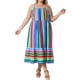 thumbnail image 2 of Vestido de verano maxi de tirantes ajustables para mujer de tallas grandes Agnes Orinda, con rayas, 3X, verde y rojo, 2 of 5