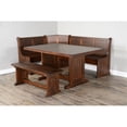thumbnail image 2 of Pemberly Row Farmhouse Wood Breakfast Nook Set in Medium Brown, 2 of 14
