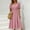 Pink, variant on Dolkfu V-Neck dresses for women Waist Cinched Black Short Sleeve Long Fit & Flare Dresses Refined Patchwork Regular Polka Dot Dresses Black,L
