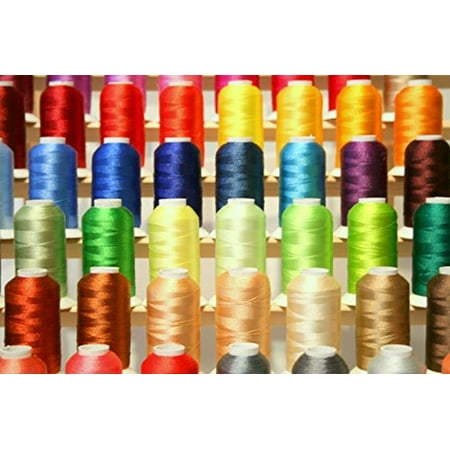 - PREMIUM 50 Cones (1100 Yards Each) of Polyester Embroidery Threads for for Brother Babylock Janome S