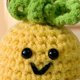 thumbnail image 2 of Lindo Llavero Tejido A Mano Apoyo Emocional Muñeca Punto (piña), 2 of 4