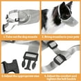 thumbnail image 4 of Dog Muzzle, Adjustable Breathable Mesh Soft Pet Mesh Muzzle For Outdoor Training Gray, 4 of 8