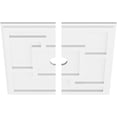 thumbnail image 2 of 18"OD x 2"ID x 6 1/4"C x 1"P Knox Architectural Grade PVC Contemporary Ceiling Medallion, Two Piece, 2 of 11