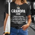 thumbnail image 4 of The Grandpa Code Cool Best Grandfather Humor Joke TShirt, 4 of 6