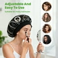 thumbnail image 2 of 5PCS Silk Bonnet for Women/Men, Reusable Satin Hair Bonnet for Sleeping, Elastic Wide Band Silk Cap for Long Hair, Braids and All Hair Types, Black, 2 of 5