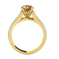 thumbnail image 4 of Mauli Jewels Engagement Rings for Women 1.20 Carat Halo Unique Design Morganite And Diamond Engagement Ring Crafted 4-prong 14k Solid Yellow Gold, 4 of 7