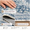 thumbnail image 3 of CYNERA Vintage Distressed Bohemian Runner Rug Blue 2'x10', Soft Machine Washable Foldable Non-Slip Carpet for Hallway Kitchen Entryway Living Room Bedroom, 3 of 8