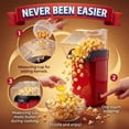 thumbnail image 4 of Electric Popcorn Maker, Oil-Free Hot Air Popcorn Popper with 1200W, No Oil Needed, Healthy and Delicious Snack for Kids, Adults, 4 of 7