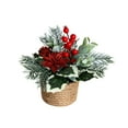 thumbnail image 2 of Christmas Table Decoration, 7.4 Inch Christmas Centerpiece Small Potted Christmas Tree, Pine Cones and Berries, Xmas Artificial Plants for Tables, Home, Mantel Holiday Decor, 2 of 6