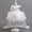 White, variant on DAETIROS Girls Formal Flower Girl Dress One Shoulder Princess Party Dress with Sparkly Tulle & Ruffled Train for Kids, Wine,Size 3-4T