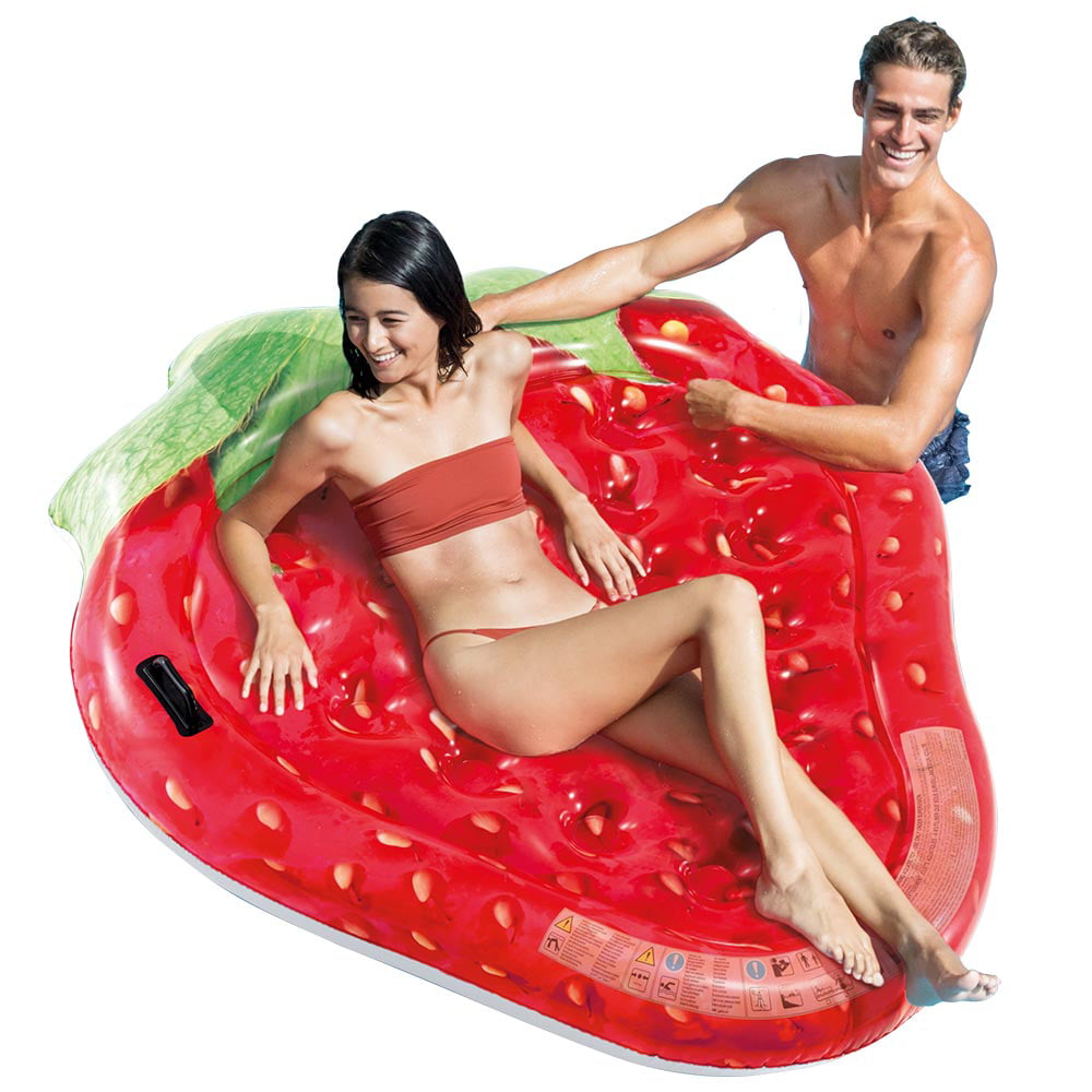 Intex Large Strawberry Island Swimming Pool Float Adult 66"x56" for sale online 