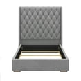 thumbnail image 5 of Modern 67" Tall Headboard Upholstered Queen Size Bed with Handmade Deep Button Tufted, Grey, 5 of 9