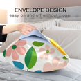 thumbnail image 4 of Yayeee Pillowcase King Size Set of 2 Satin Wrinkle Resistant Pillow Case, Retro Orange Floral, 4 of 7