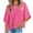 Rose red, variant on Summer Oversize Women Solid Color Half Sleeve Loose Shirt Tee Casual Tops