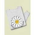 thumbnail image 3 of Worry Less Smile More Sweatshirt Women -Image by Shutterstock, Female Small, 3 of 4
