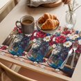thumbnail image 3 of Independence Day Flowers Placemats Set of 8 Rose Vintage Daisy Painting Place Mats Indoor Wipeable Table Mats Washable Cloth Dining Table Placemats for Kitchen Holiday Party Home Decor 13x19 Inch, 3 of 9