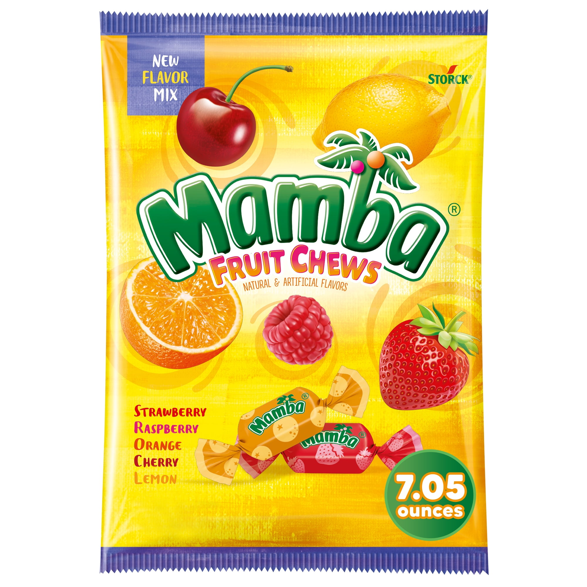 (6 pack) Mamba Fruit Chews Chewy Candy, 7.05oz