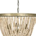thumbnail image 5 of Creative Co-Op Draped Wood Bead Chandelier, 5 of 6