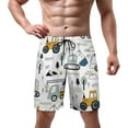 thumbnail image 2 of NICKSUN Men's Swim Trunks, Cute Cars Print Quick Dry Summer Board Beach Shorts with Mesh Lining and Pockets, 2 of 6