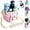 Pink, variant on Insulated Drink Carrier Bag for 4 Cups, Multiple Tumbler Carrier Caddy, Family Size 4 Compartment Drink Bag, Water Bottle Holder with Adjustable Strap, Drink Caddy Tote for Coffee, Travel, Outings