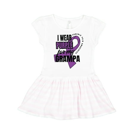 

Inktastic Chronic Pain I Wear Purple For My Grampa Gift Toddler Girl Dress