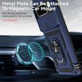 thumbnail image 2 of KOMI for Pixel 8 Pro Case, Google 8 Pro Case with Tempered Glass Screen Protector and Slide Camera Cover, Magnetic Ring Car Mount Holder Kickstand Protective Cases Cover for Google Pixel 8 Pro Blue, 2 of 5