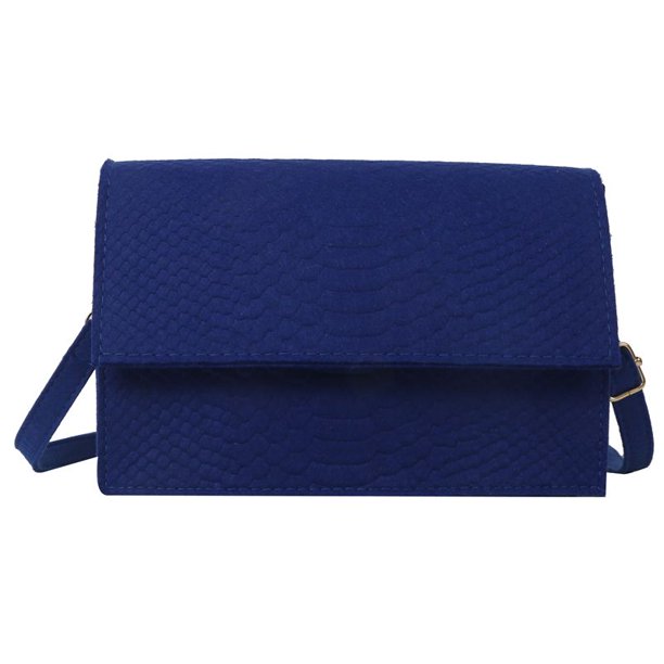 Bolso de mano elegante con solapa para mujer, bolso de mano para mujer, bandolera (azul) Likrtyny Para Estrenar