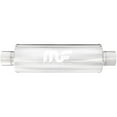 thumbnail image 1 of Magnaflow Performance Exhaust Muffler 10436 4 Inch Diameter Satin Stainless Steel Case; Single 2-1/2 Inch Center Inlet; Single 2-1/2 Inch Center Outlet; 22 Inch Body/28 Inch Overall Length, 1 of 4