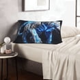 thumbnail image 6 of Hirioo Futuristic Blue Light White Tiger for Plush Pillow Cover for Bedroom and Living Room ,Elegant, Comfortable Home Decor-20"x30", 6 of 6
