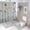 style-571, variant on 4 Pcs Shower Curtain Set with Rugs Toilet Lid Cover And Bath Mat Colored Flowers And Dragonflies Waterproof Shower Curtain Flower Dragonfly Spring Floral for Bathroom Decor Set