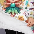 thumbnail image 3 of Oversized Wearable Blanket Hoodie,Colorful Fairy Princess Pattern Sherpa Blanket Hoodie with Super Pockets,Super Warm Fuzzy Pullover for Women & Men, 3 of 6