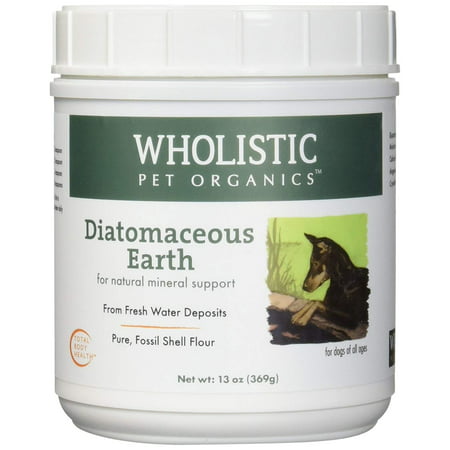 Diatomaceous Earth Wormer, 13 oz, A safe, non-chemical alternative to chemical dewormers and flea and tick relief By Wholistic Pet