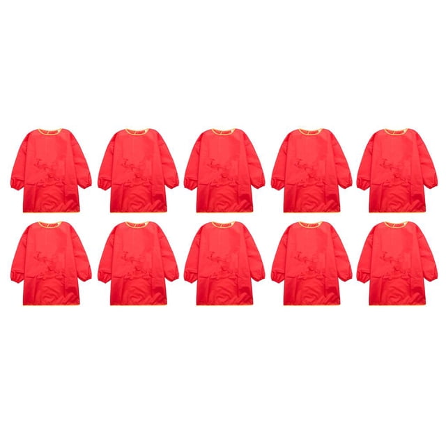10x S / M / L Impermeable Kids Smock, Niños Pintando Delantales con Manga Larga para Pintura, Alimentación