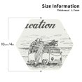 thumbnail image 2 of Gaeub Summer Vacation Scene With Camping Van Print 4 Pcs Leather Coasters for Drinks ,Drink Coasters Sets,Drink Table Cup Coasters for Living Room Kitchen Coffee Decor-Hexagon, 2 of 6