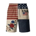 thumbnail image 6 of 4th of July Shorts for Men - 250th Anniversary Patriotic Print Shorts, Stars and Stripes Casual Summer Beach Holiday Shorts XL, 6 of 6