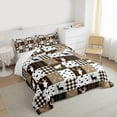 thumbnail image 4 of Homewish Deer Moose Bear Bedding Comforter Set for Teens, Rustic Jungle Hunting Twin Comforter Sets, Brown Retro Plaid Reversible Bedding Set, Ultra Soft Bedroom Decor, 2 Pieces, 4 of 9