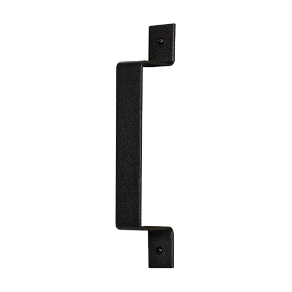Manija de puerta de granero Macarena de acero al carbono negro con tornillos para muebles de cocina sala