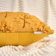 thumbnail image 3 of Unique Bargains Maple Leaves Embroidery Throw Pillow Covers Yellow 18" x 18", 3 of 6