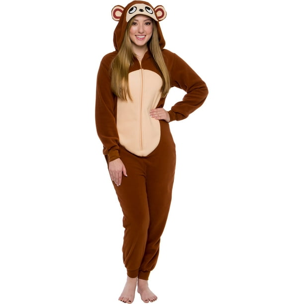 Funziez! Monkey Animal Pajamas Women's Halloween Costume Adult, S - Walmart.com
