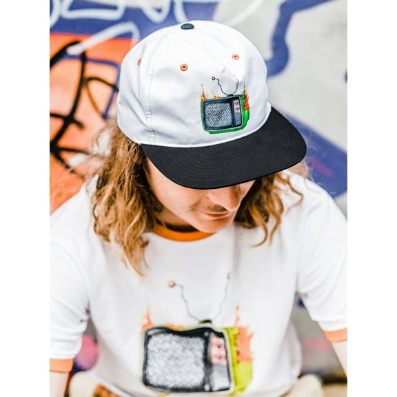 J Hager Adjustable Flat Peak Cap [White]