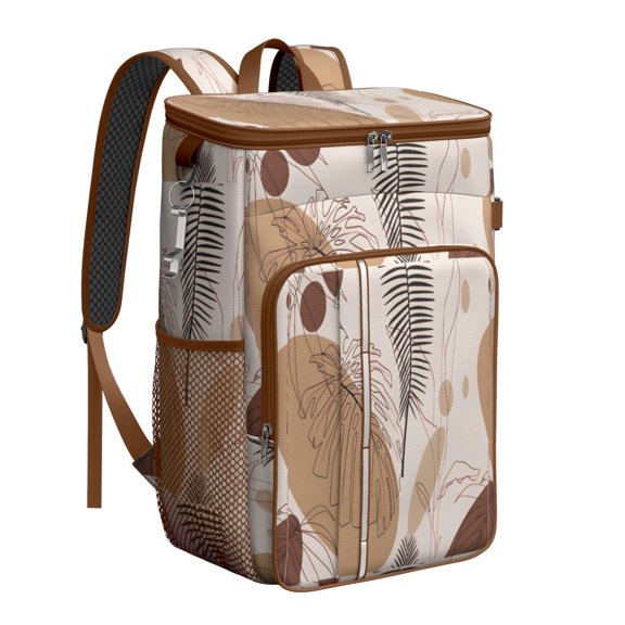 Travel Cooler Bag - Boho Bohemian Art Camping Beer Cooler Backpack with Bottle Opener- Waterproof Insulated Picnic Backpacks - Cooler Bag for Beach