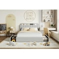 thumbnail image 1 of PIONEERWORKS Full Bed Frame with Storage Headboard, Boucle Upholstered Platform Bed with Bookcase & 2 Drawers, No Box Spring Needed, Easy Assembly, Grey, 1 of 7