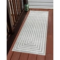 thumbnail image 2 of Sabrina Soto Sabrina Outdoor Geometric Modern Runner Rug, Gray, 72" x 24", 2 of 3