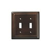 Brainerd 126343 Wood Architectural Double Switch Wall Plate, Espresso - 1 Pack
