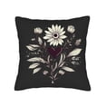 thumbnail image 4 of Set of 2 18x18in Throw Pillow Covers - Elegant Floral Design with Sunflowers & Heart Perfect for Couch Bed or Car Decor, 4 of 8