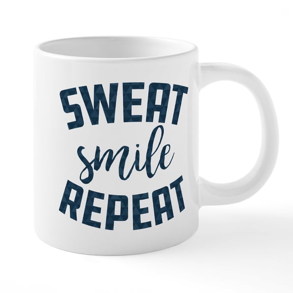 CafePress - Sweat Smile Repeat Pattern - 20 Oz White Ceramic Mega Mug