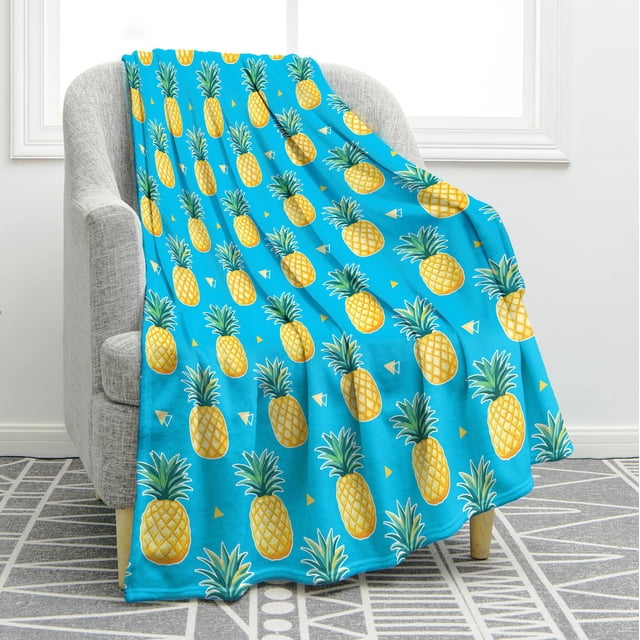 Manta de peluche Jekeno con forma de piña, 127 x 152 cm, de viaje