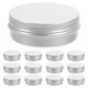 thumbnail image 1 of Caja de muestras de aluminio de 24 piezas de 60 ml con rosca, frascos de viaje, envase cosmético, tarro de crema vacío con tapa para pomada de maquillaje (plateado), 1 of 7